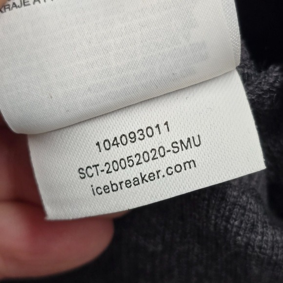 Icebreaker Jacket Womens Large Gray Logo Merino Wool Crush Full Zip Hooded - Picture 8 of 13